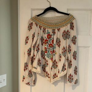 Off shoulder boho top